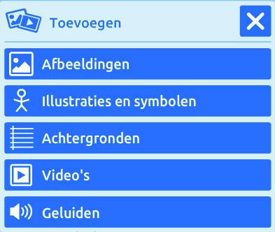 Fig. 1 Voorbeeld: Dropdown menuutje ‘Toevoegen’