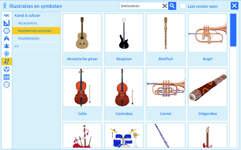Fig. 3 Voorbeeld muziekinstrumenten