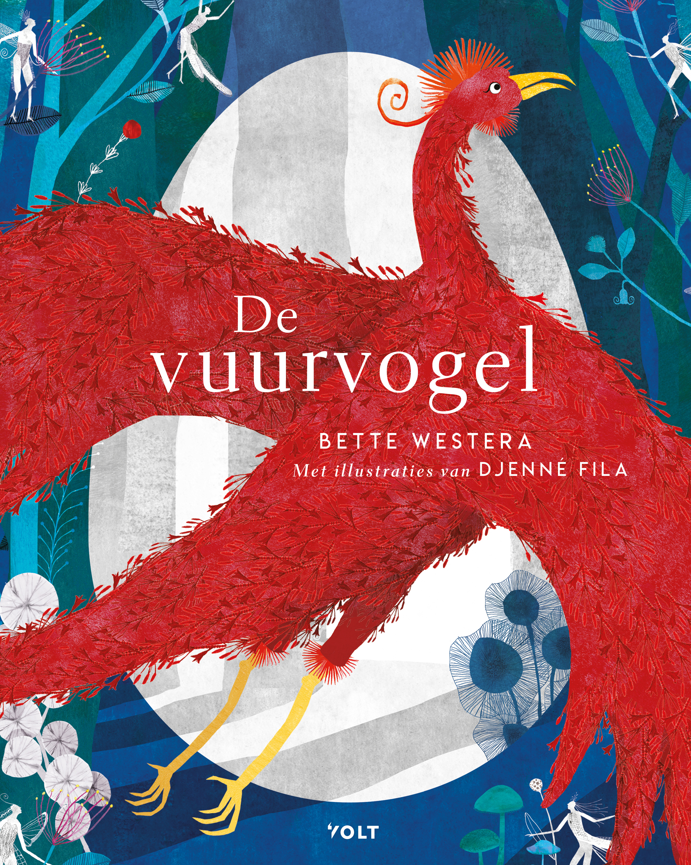 cover van het prentenboek 'De vuurvogel' van Bette Westera en Djenné Fila