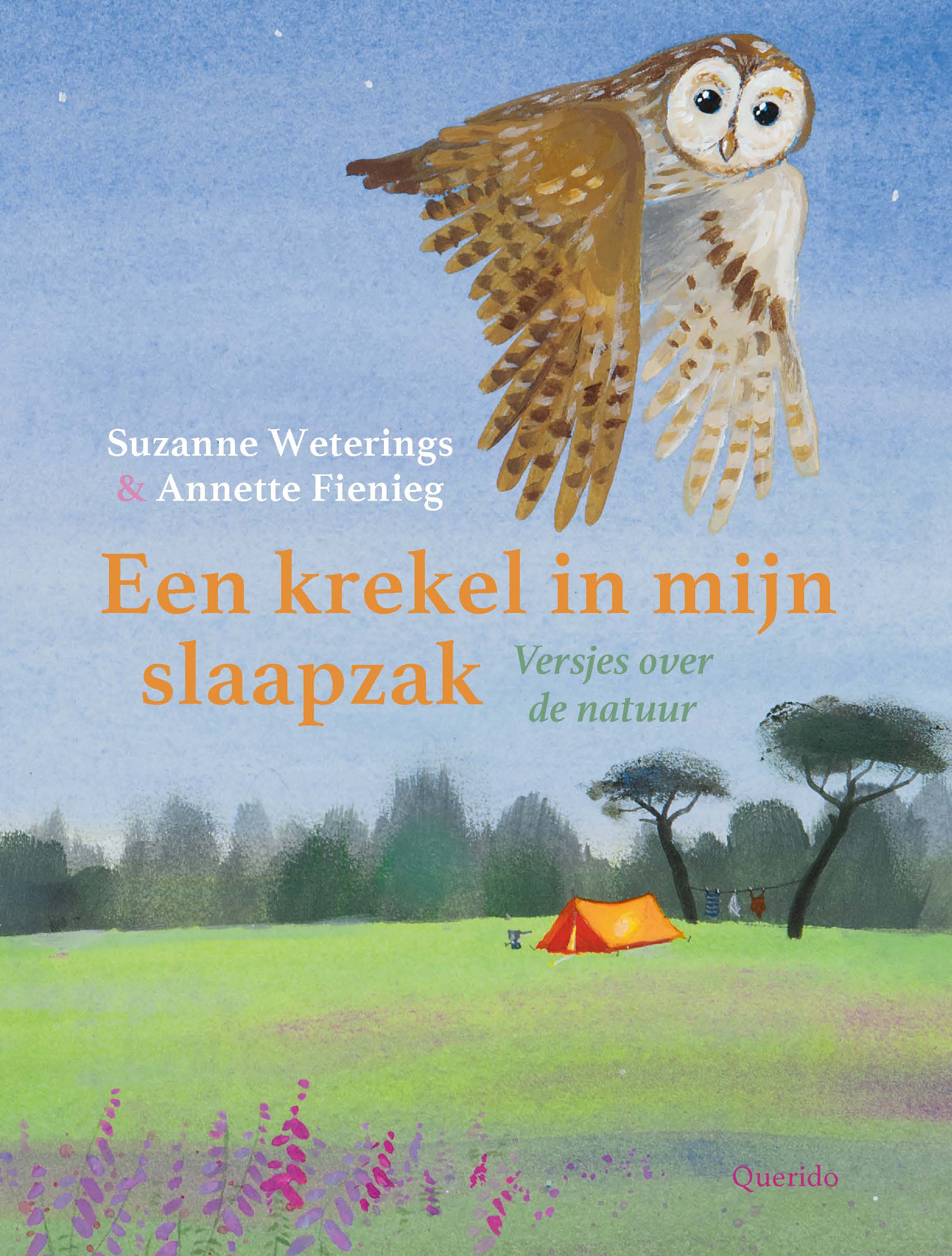 coverafbeelding van 'Een krekel in mijn slaapzak'. Illustratie  Annette Fienieg