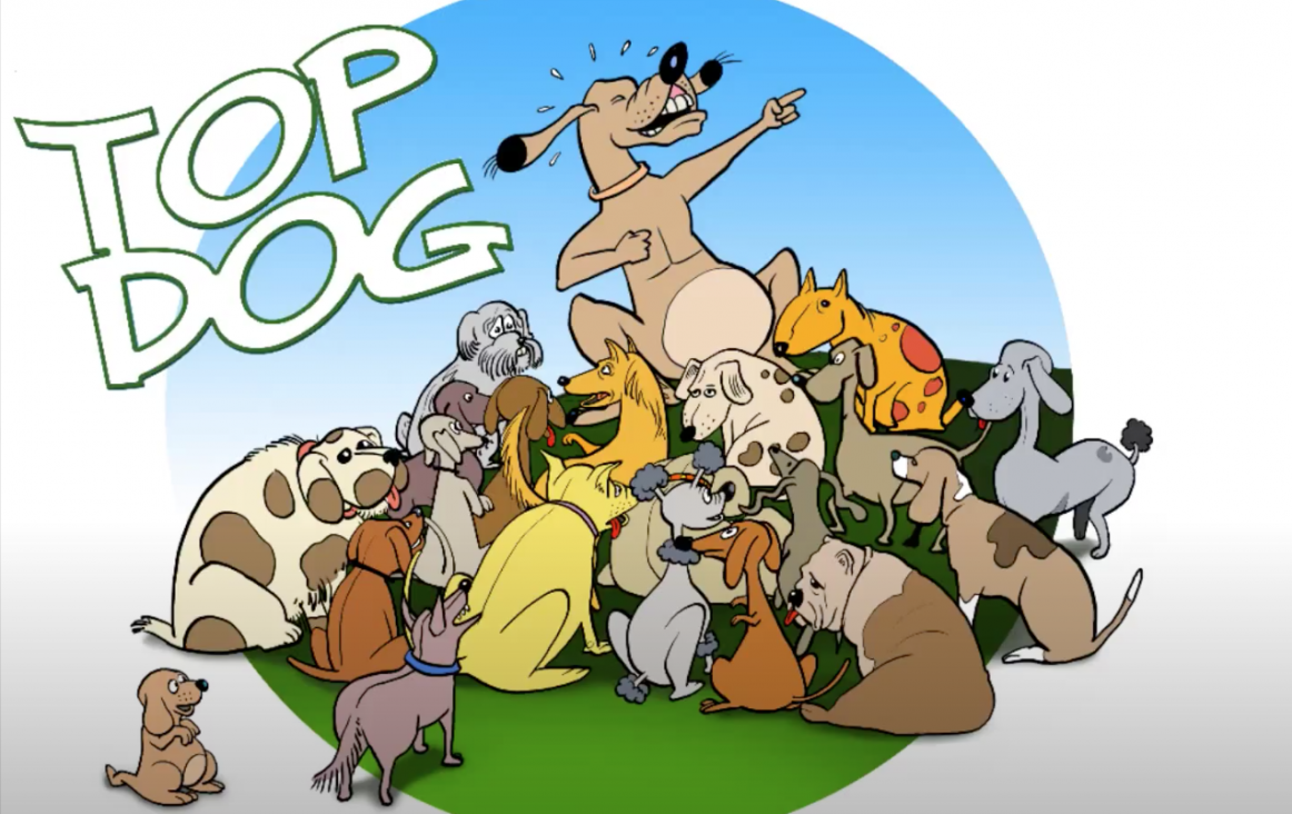 Beeld omslag liedboek Top Dog, illustratie: Tjerk Sixma