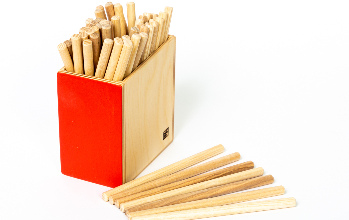 Ritmestokjes. De Pyramide 2015-5 OB les