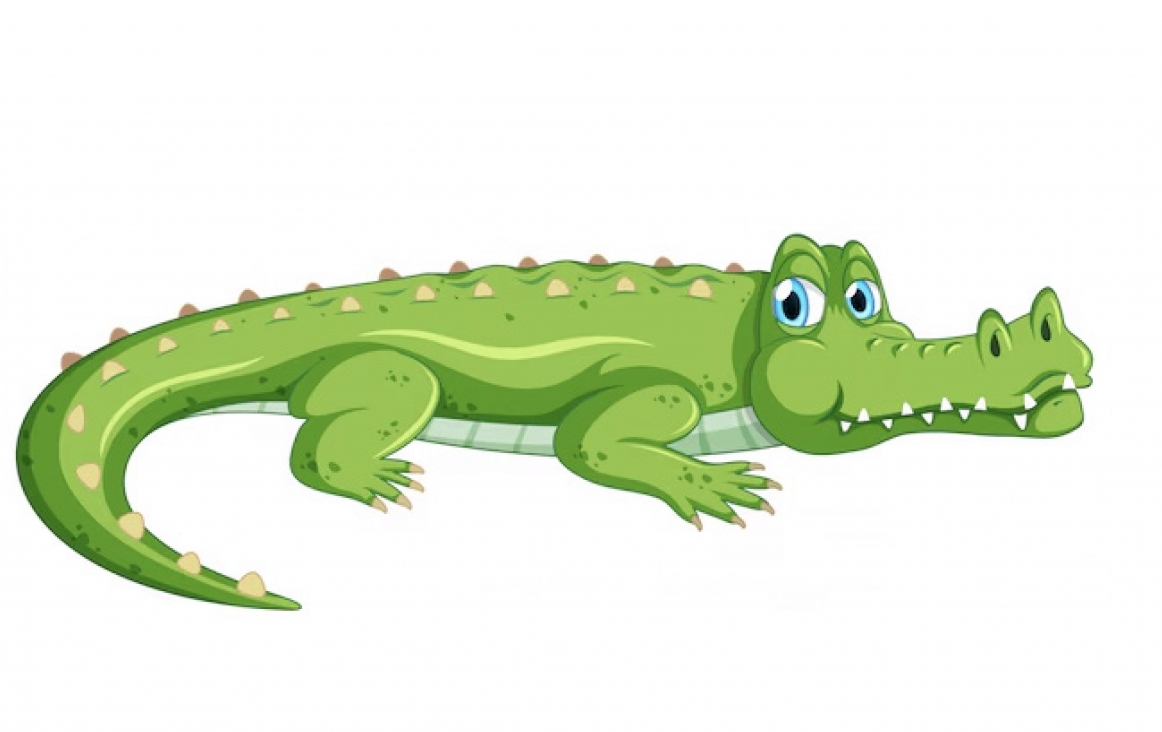 Waar ligt de krokodil verstopt...? Illustratie van Winneke Hazewinkel bij de middenbouwles 'Een krokodil in de flat'. 