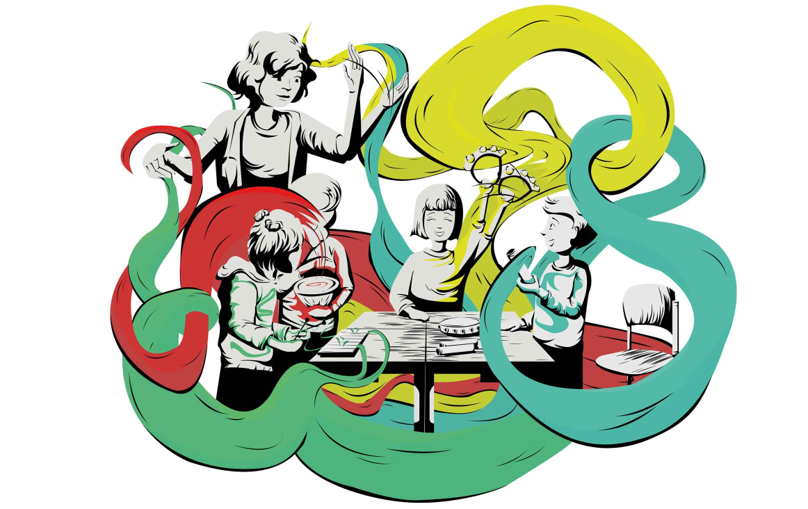 De Pyramide 79-3 juli 2025. Van leren naar aanmoedigen. Illustratie Marike van Ringen