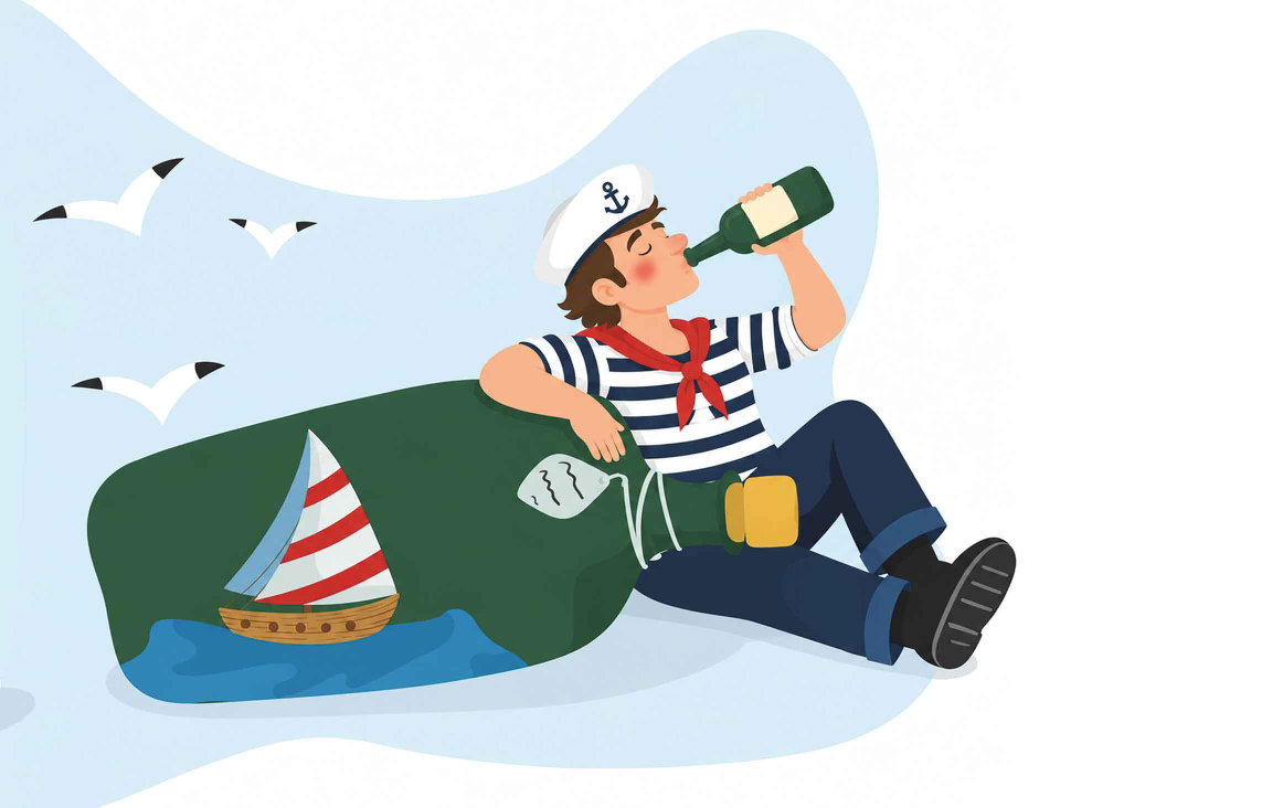 Illustratie bij Deinen in de kring - Drunken Sailor Illustratie bij Deinen in de kring - Drunken Sailor