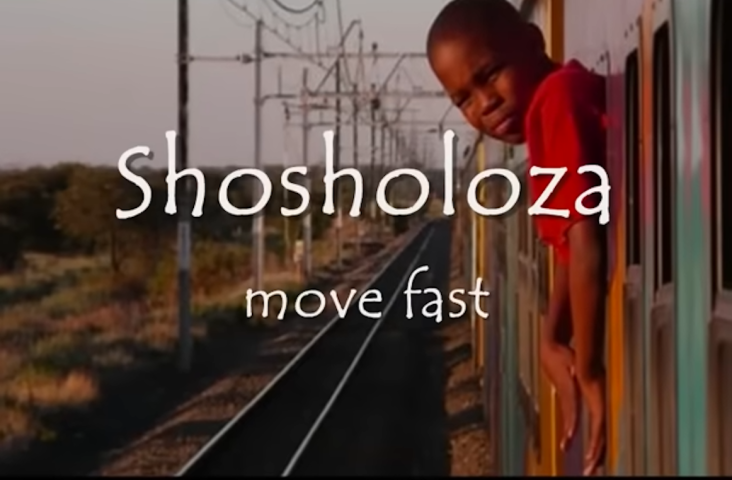 Shosholoza is een Zuid-Afrikaanse traditional over met de trein naar het werk