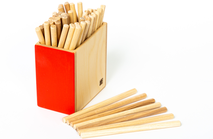 Ritmestokjes. De Pyramide 2015-5 OB les