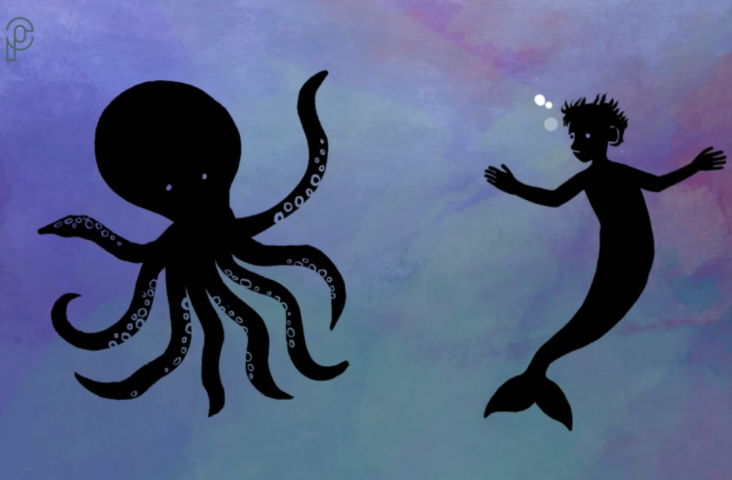De Kleine Neptunus, schoolvoorstelling Phion, still uit YouTube trailer