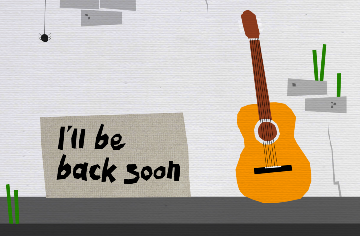 Illustratie I'll be back. Bron: Black House Blues, Musication