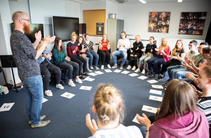 Studenten worden opgeleid tot muziekleraar. Foto Klaas Driebergen