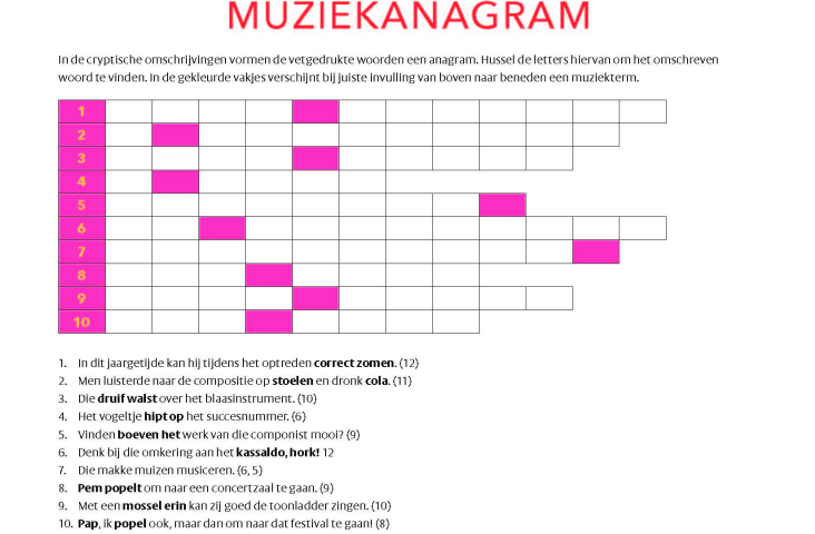Mariekes Muziekanagram De Pyramide 78-3 juli 2024