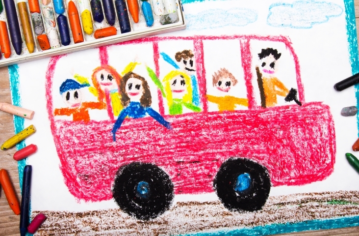 Autobus met waskrijt. beeld Shutterstock