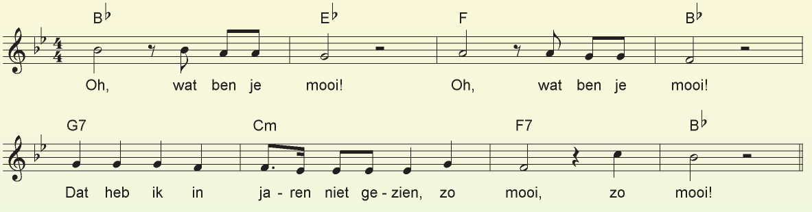 Liedfragment Oh wat ben je mooi