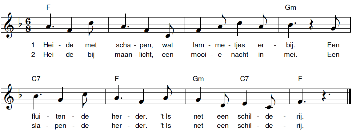 Herderslied Herderslied - muzieknotatie