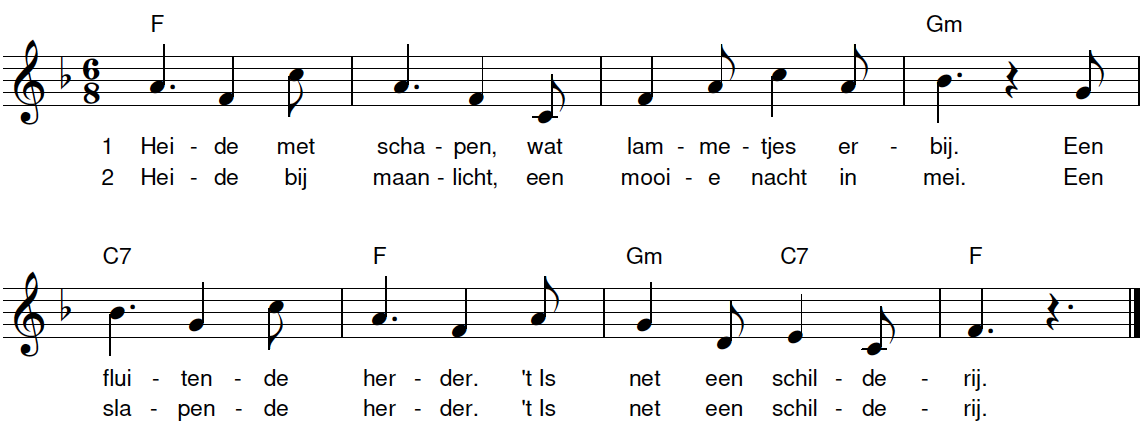 Herderslied - muzieknotatie