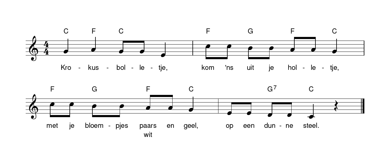 Bladmuziek lentelied MB Krokusbolletje